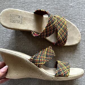 Mootsies Tootsies Women Woven Platform Sandals Reggae Rasta Festival Size 9